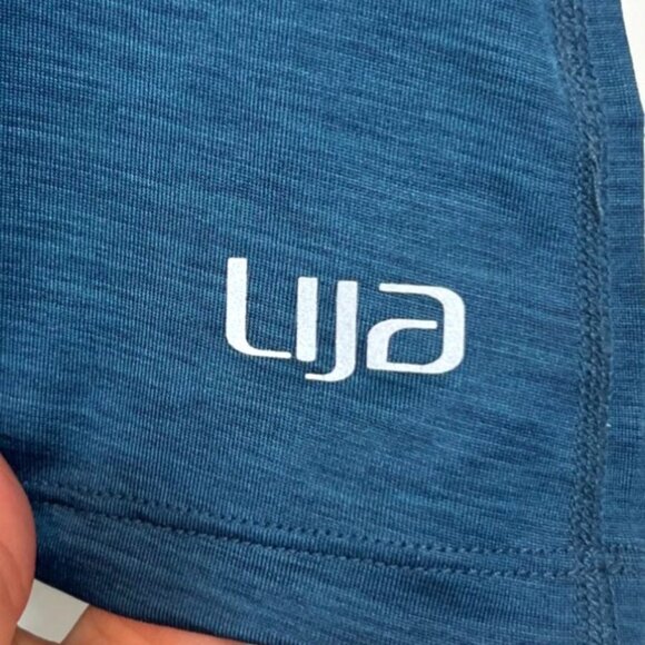 Lija Womens Cross Training Tank Blue Heather Watercolor Racerback Size Small - Picture 5 of 6